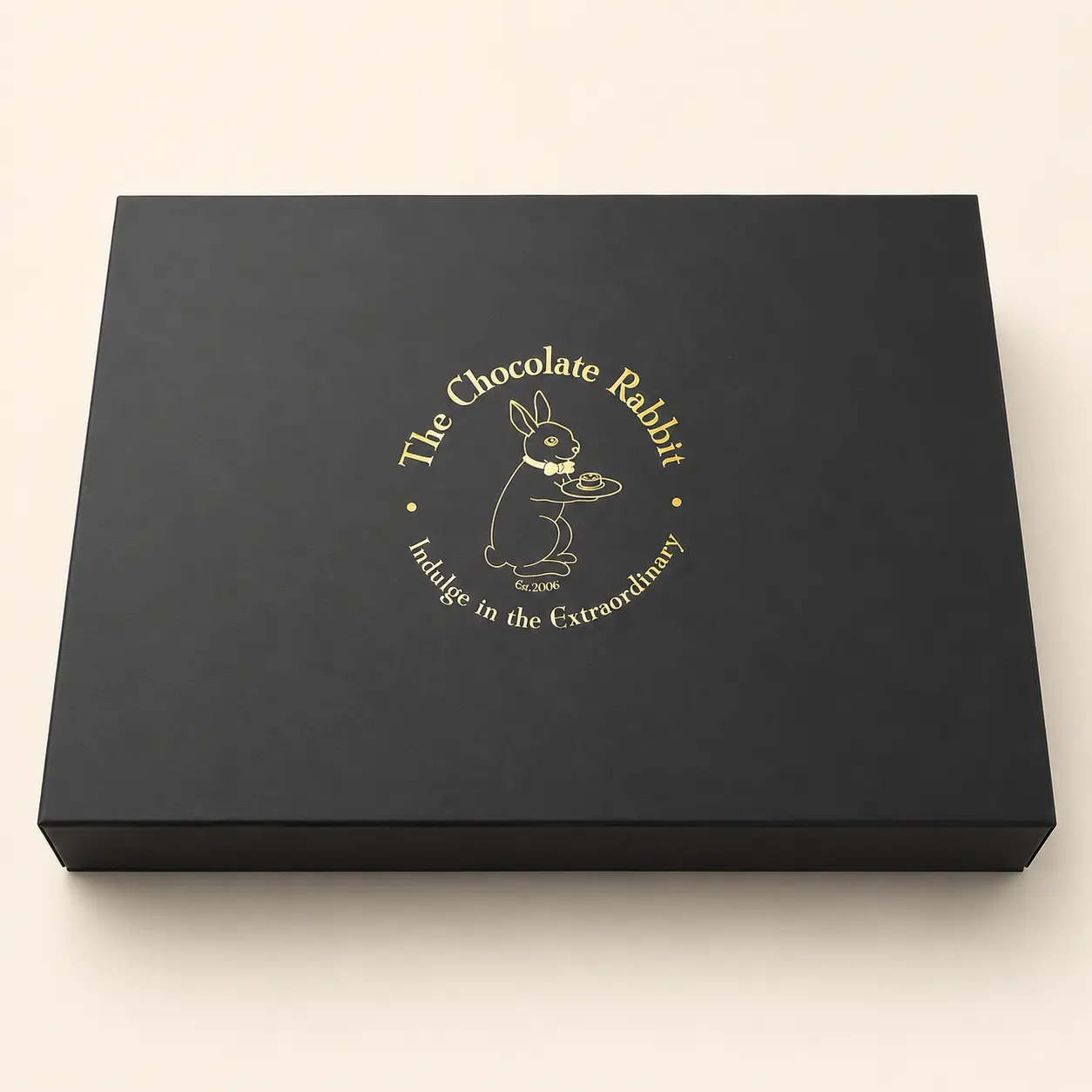 Closed Chocolate Rabbit truffle presentation box